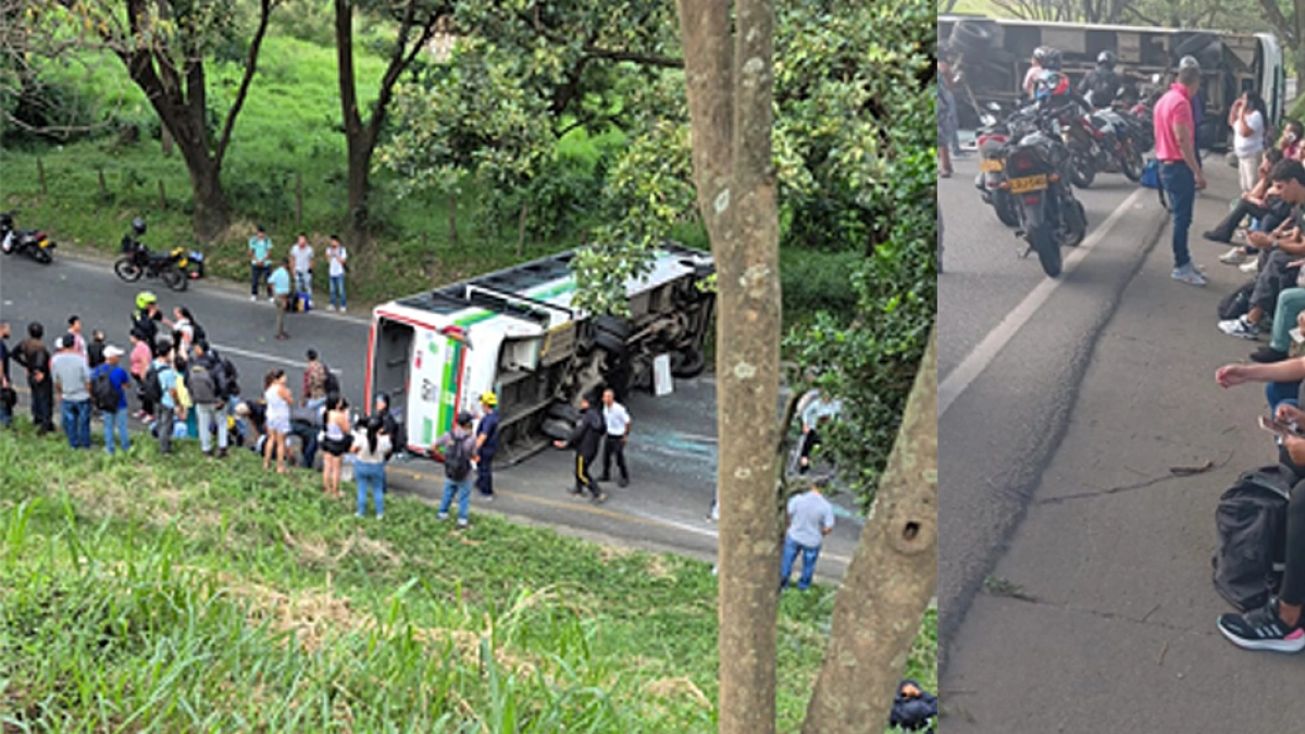 Accidente de bus en Girardota: 30 heridos