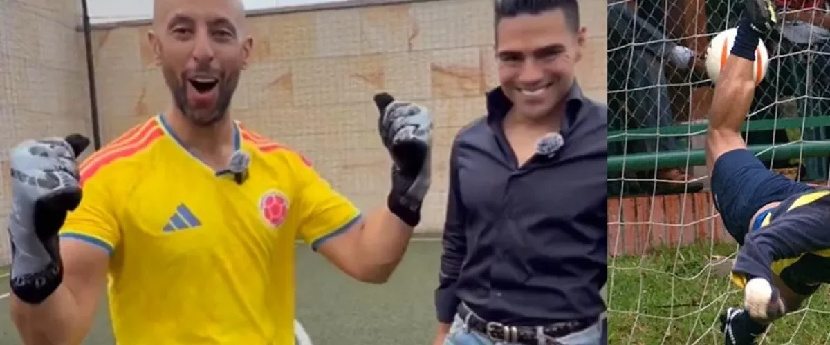Falcao y Dani el Futbolero reviven ‘Escorpión’ de Higuita