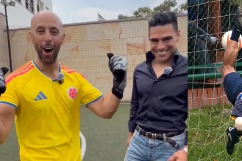 Falcao y Dani el Futbolero reviven ‘Escorpión’ de Higuita