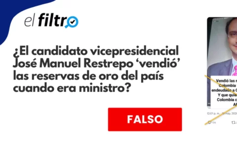 Fórmula de Restrepo no gestionó reservas de oro