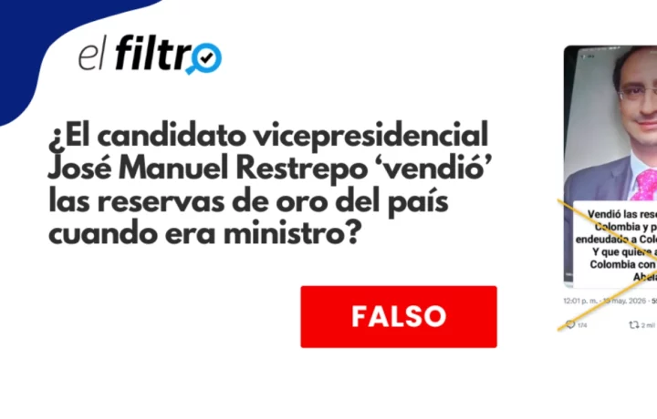 Fórmula de Restrepo no gestionó reservas de oro