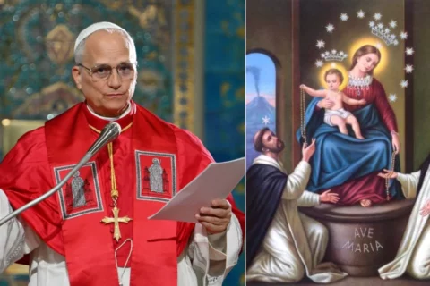 Papa León XIV pide paz mundial en oración a Virgen de Pompeya