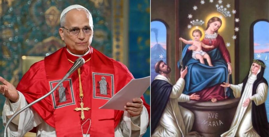 Papa León XIV pide paz mundial en oración a Virgen de Pompeya