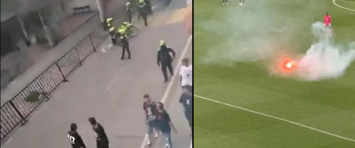 Tres heridos en disturbios en Cali por partido de fútbol