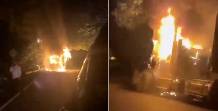 Tres vehículos incinerados en Valdivia