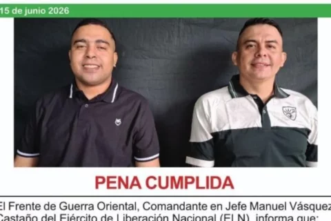 ELN libera a dos agentes de la Dijín secuestrados