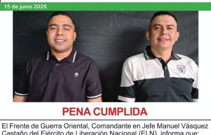 ELN libera a dos agentes de la Dijín secuestrados