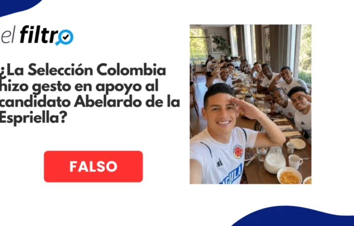 Fotomontaje de Selección Colombia apoya a Abelardo con IA