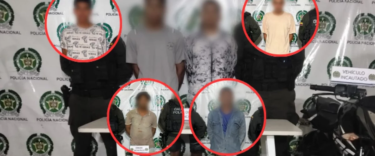 Golpe a la extorsión en Barranquilla: 6 capturados