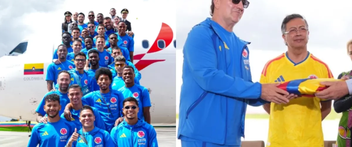 Petro regala bandera a Selección Colombia