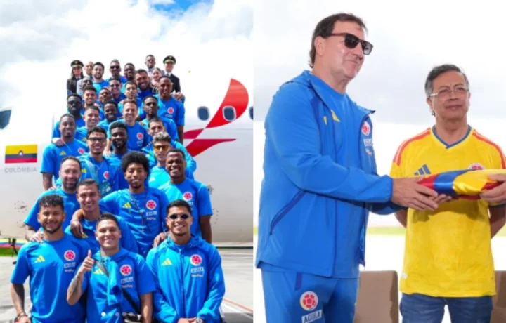 Petro regala bandera a Selección Colombia