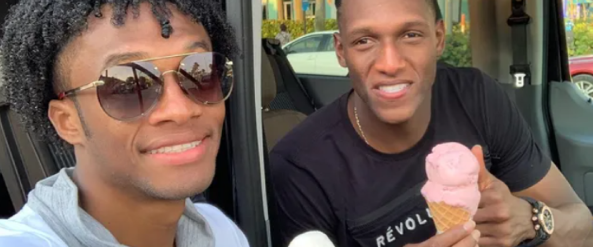De La Espriella recibe a Cuadrado y Mina en su casa