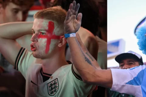 Hinchas de Inglaterra y Argentina chocan en Atlanta