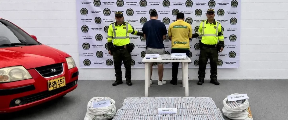 Incautan 600 barras de explosivo Indugel en Santander