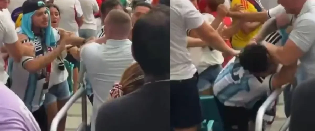 Pelea entre hinchas de Argentina e Inglaterra antes de semifinal