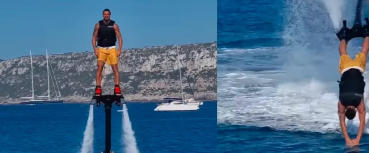 Ibrahimovic sorprende con video de flyboard en redes sociales