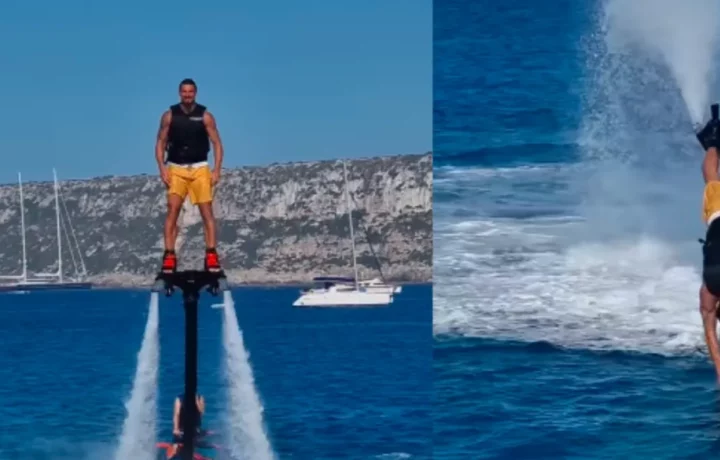 Ibrahimovic sorprende con video de flyboard en redes sociales