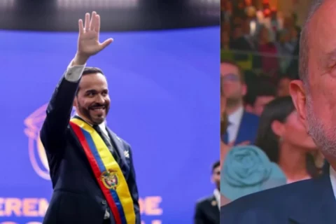 Llanto del padre de De La Espriella en posesión