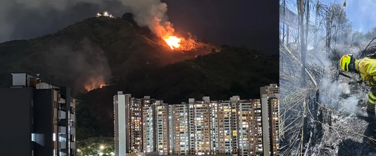 Medellín registra 50 incendios forestales en agosto por causas criminales y clima