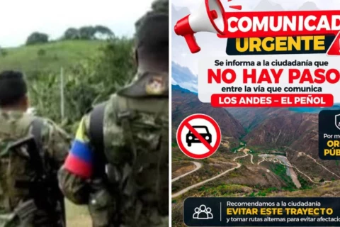 7.800 habitantes quedan aislados en El Peñol por fuego cruzado en Nariño