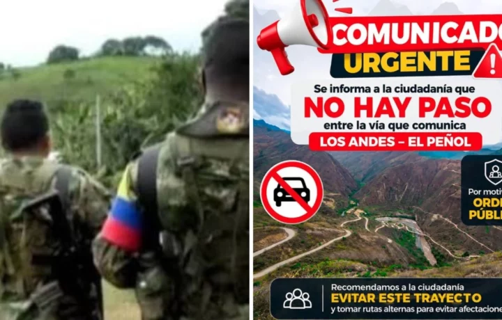 7.800 habitantes quedan aislados en El Peñol por fuego cruzado en Nariño