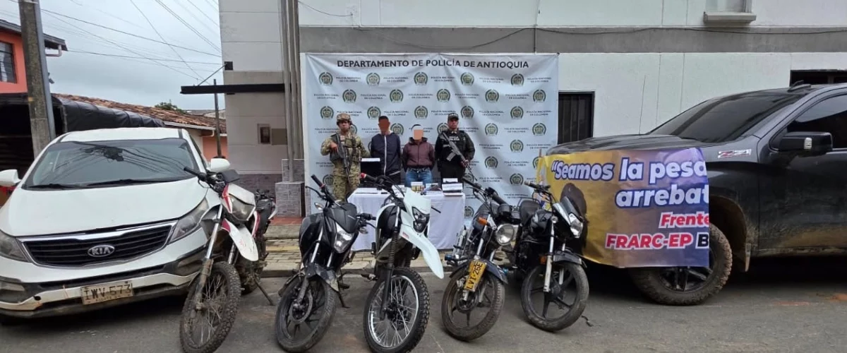 Capturan a dos extorsionistas de disidencias en Antioquia