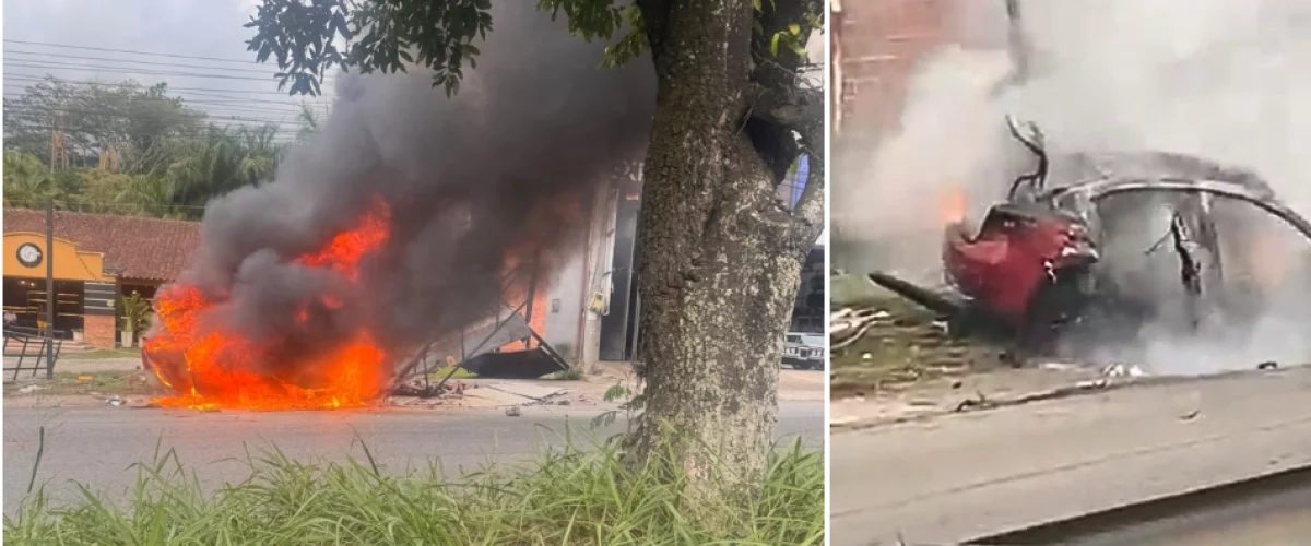 Sicariato en Santander deja seis heridos tras choque e incendio